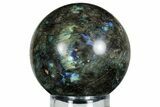 Flashy, Polished Labradorite Sphere - Great Color Play #232416-1